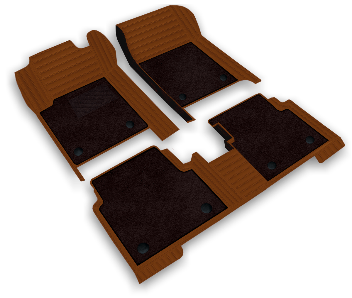 Double Layer Stripe Pattern Car Floor Mats - Gallery 1