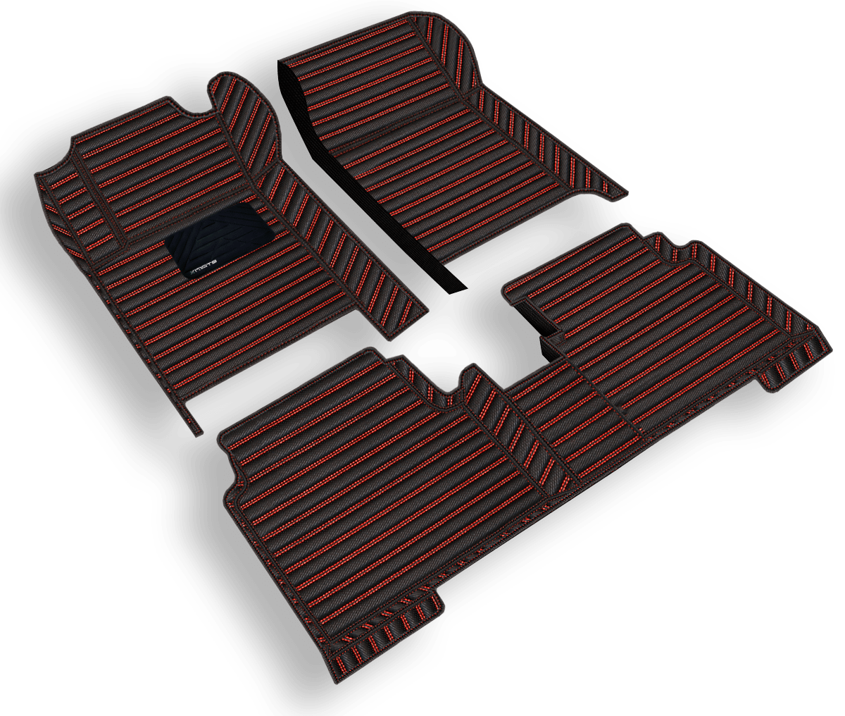 Single Layer Carbon Finish Car Floor Mats - Gallery 1