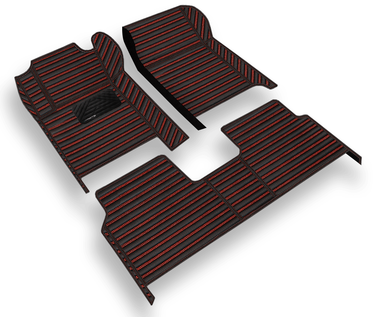 Single Layer Carbon Finish Truck Floor Mats - Gallery 1