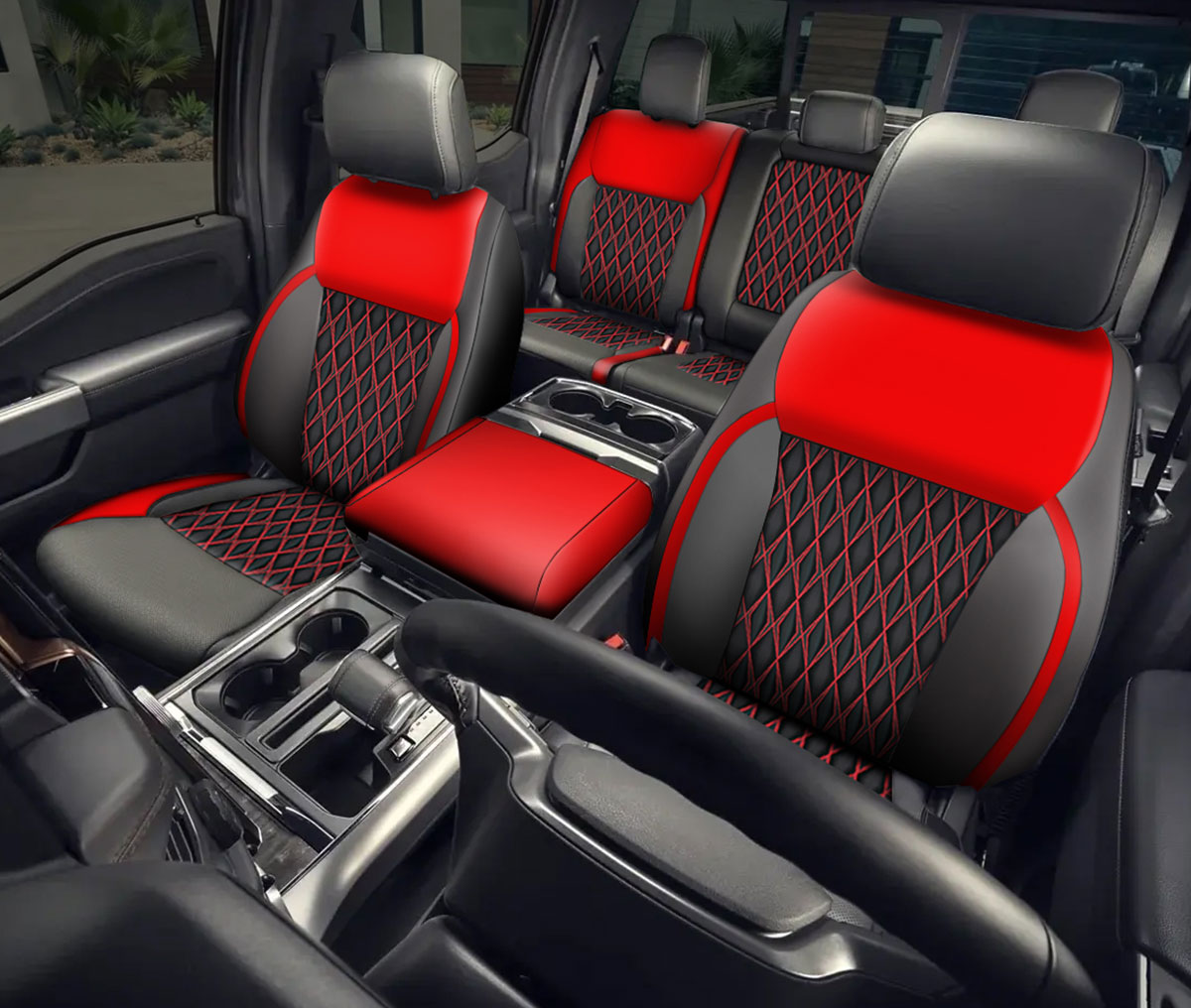 Supreme Series Diamond Pattern Truck Seat Covers - Gallery 1