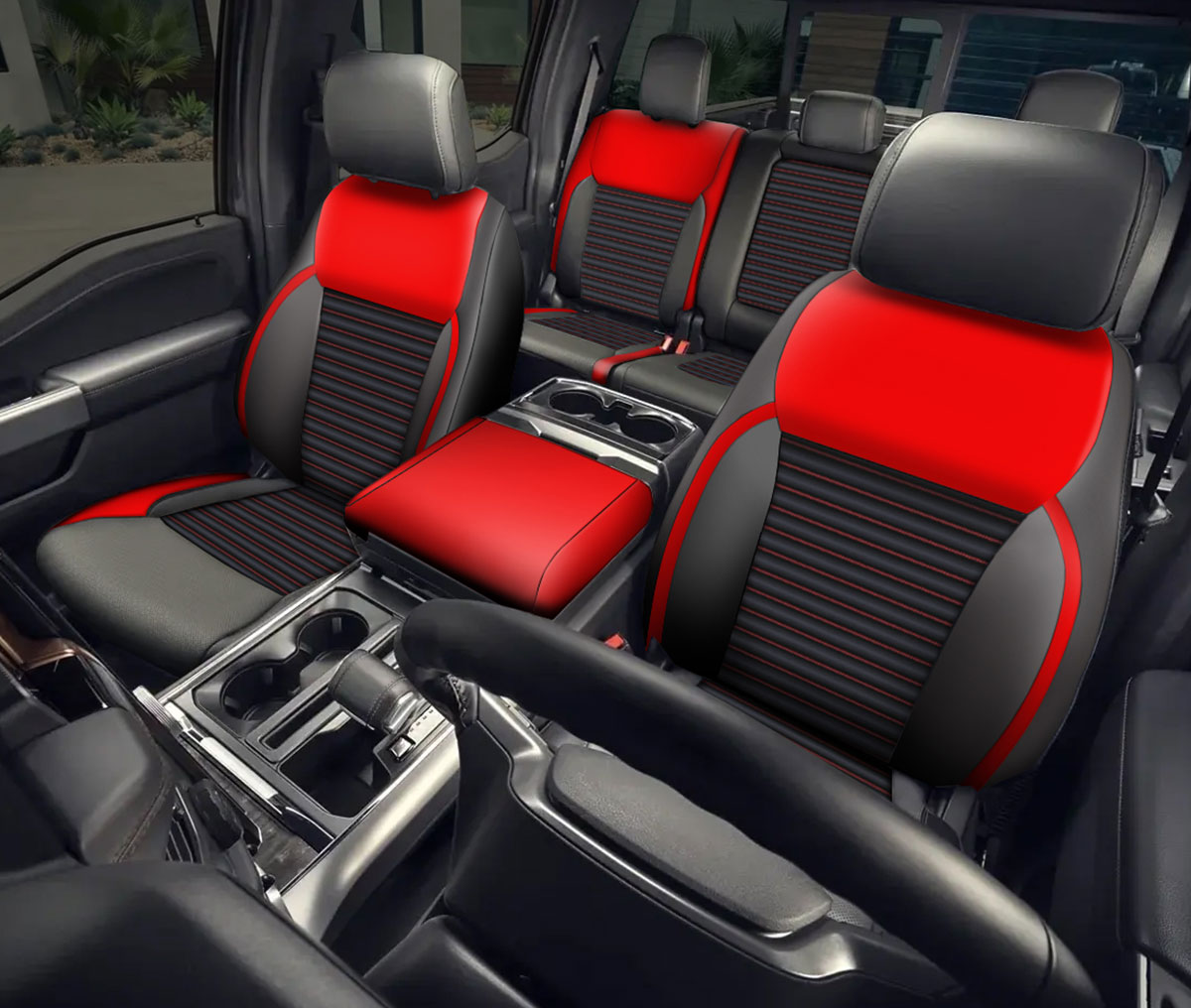 Supreme Series Stripe Pattern Truck Seat Covers - Gallery 1
