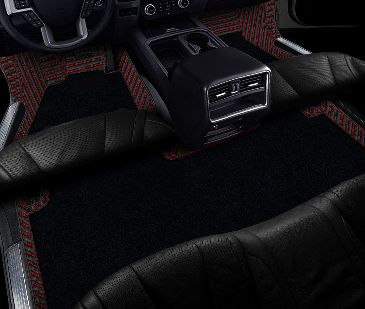Double Layer Carbon Finish Truck Floor Mats