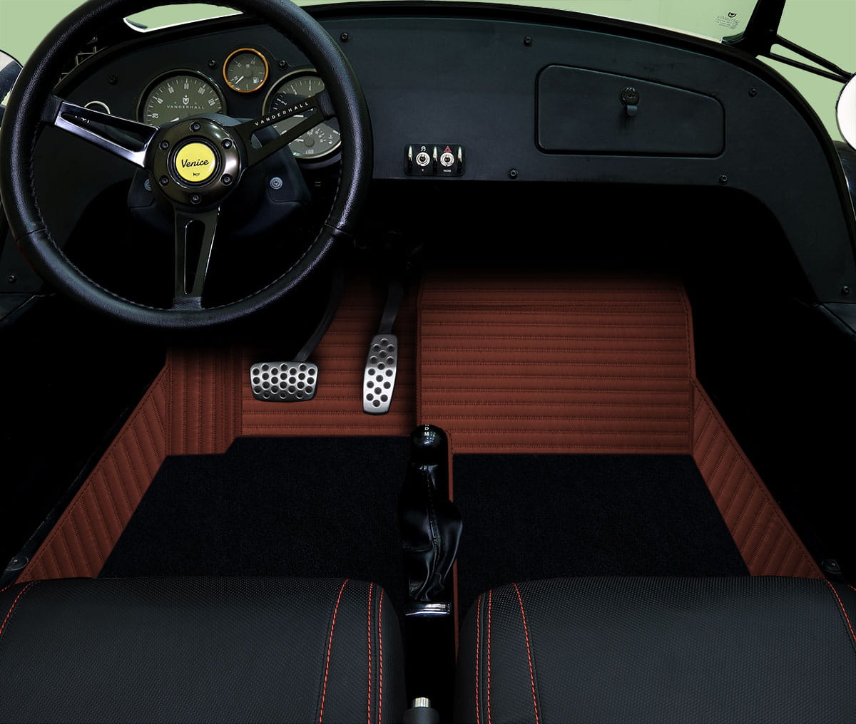 Double Layer Stripe Pattern Vanderhall Floor Mats