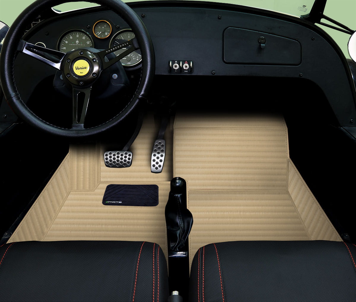 Single Layer Stripe Pattern Vanderhall Floor Mats