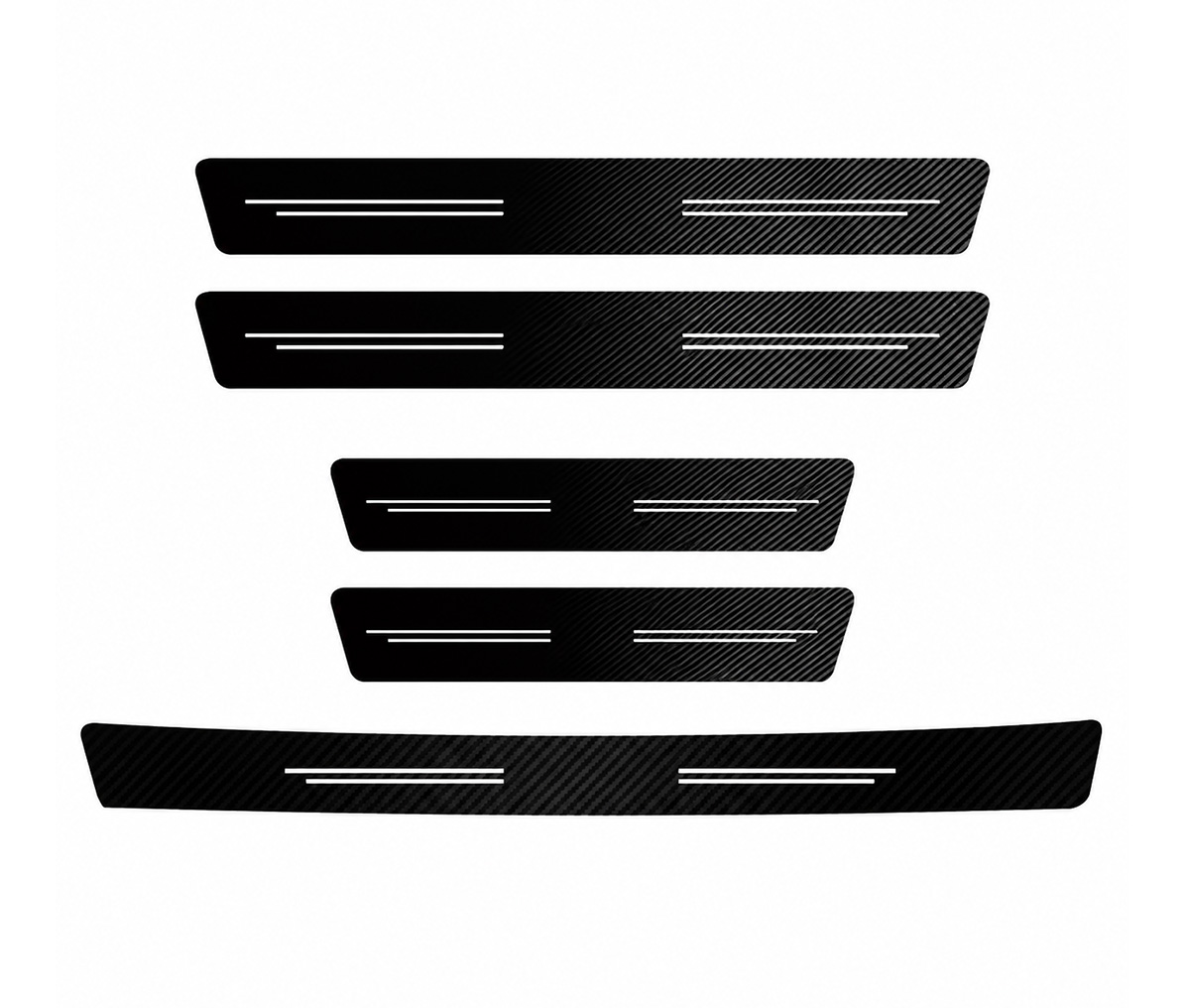 Carbon-Fiber-Style Car Door Sill Protector Stickers