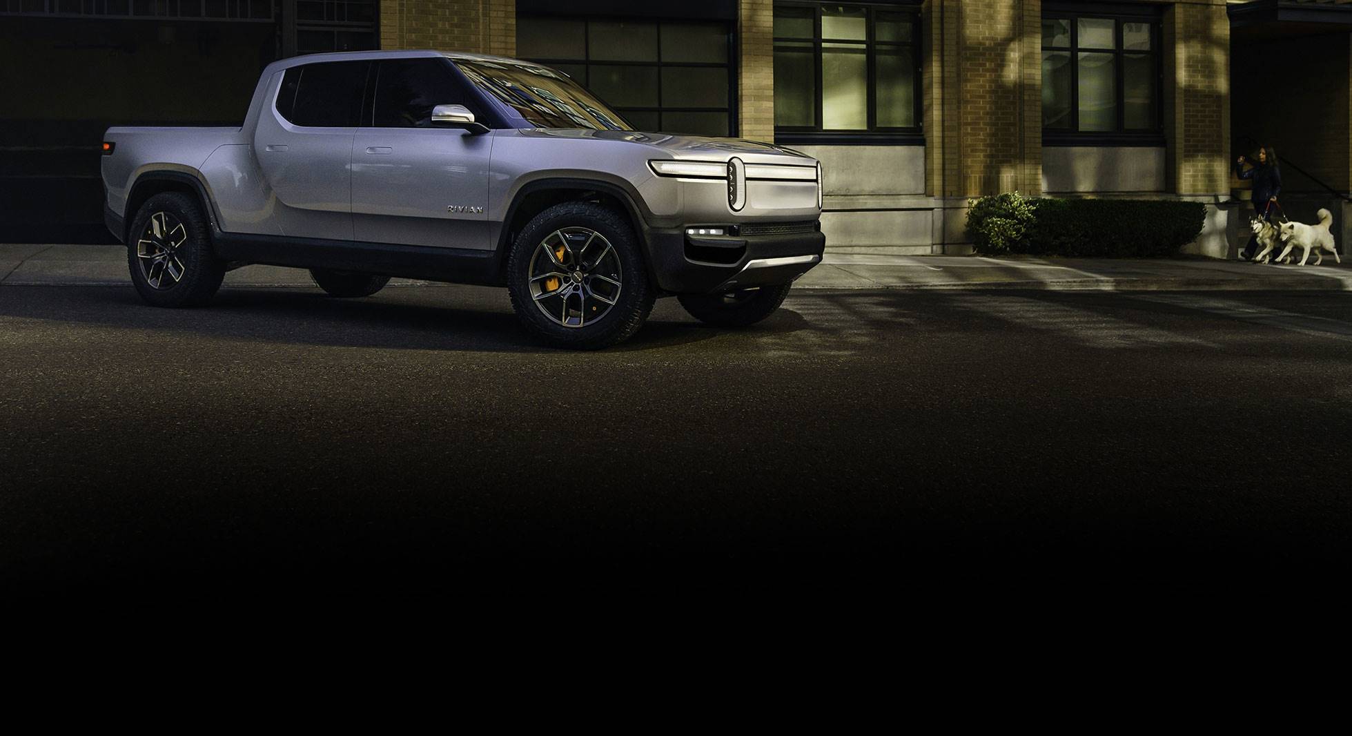 rivian r1s-suv interior fitted with X1Mats custom leather floor mats