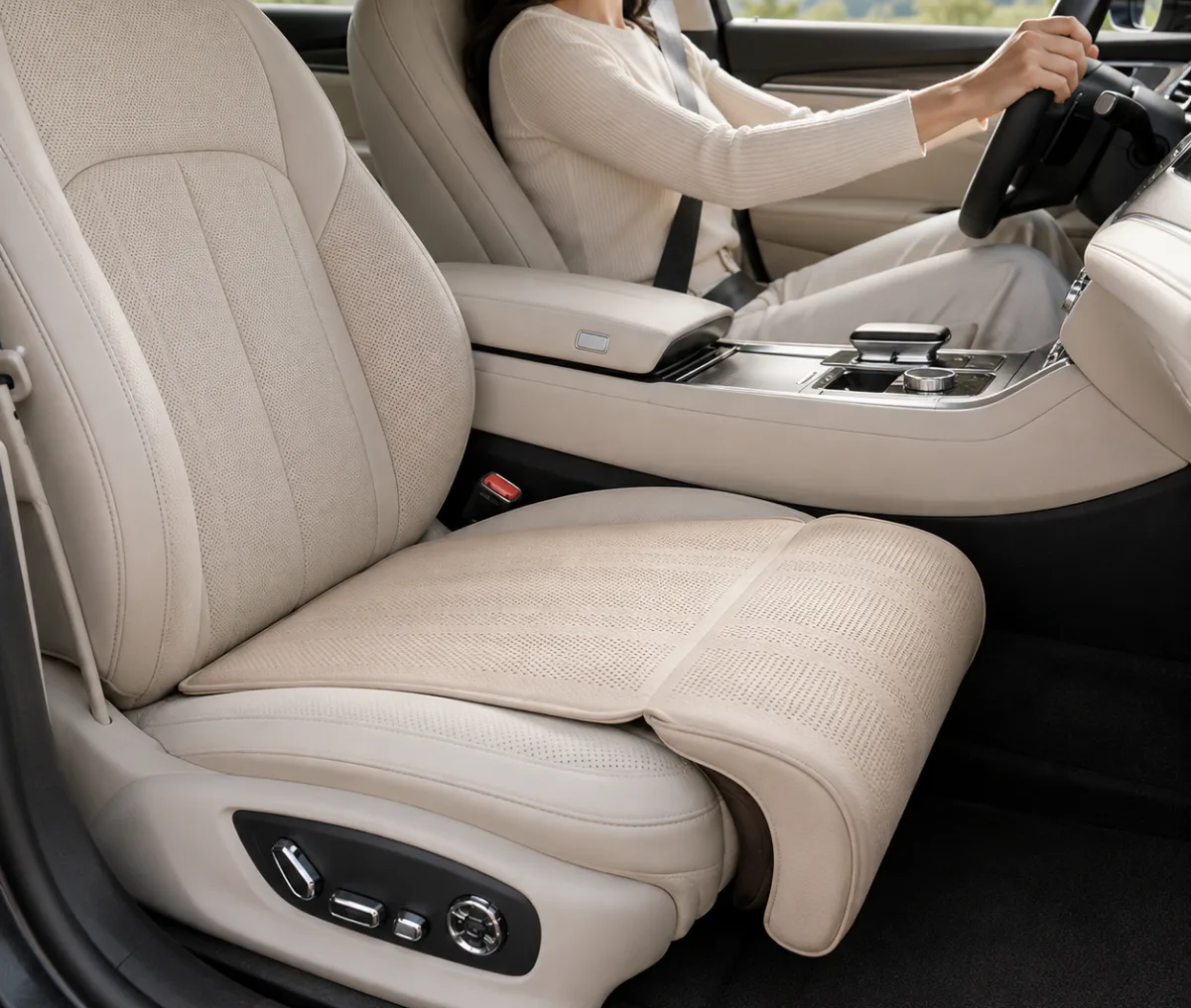 Car Seat Cushion with Extended Leg Support - Gallery 1