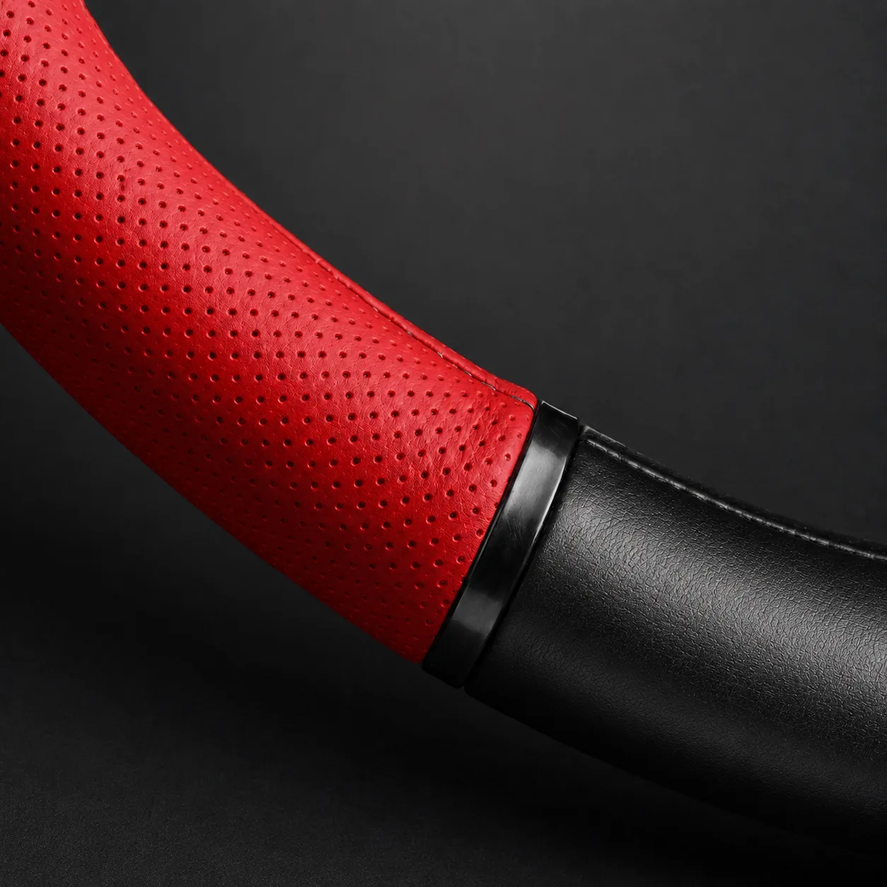 Leather Car Steering Wheel Cover - Gallery 4