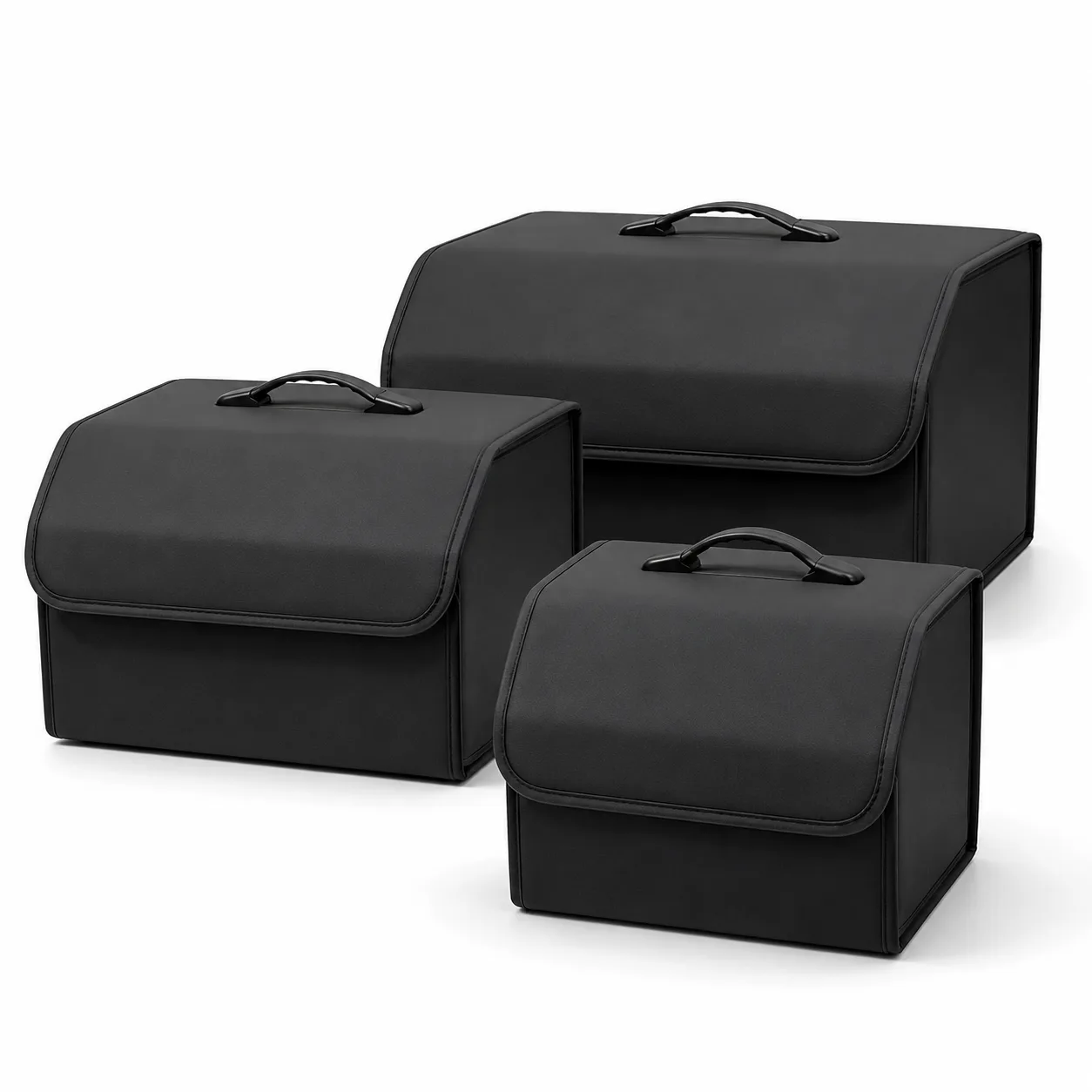 Collapsible PU Leather Trunk Organizer with Lid - Gallery 3