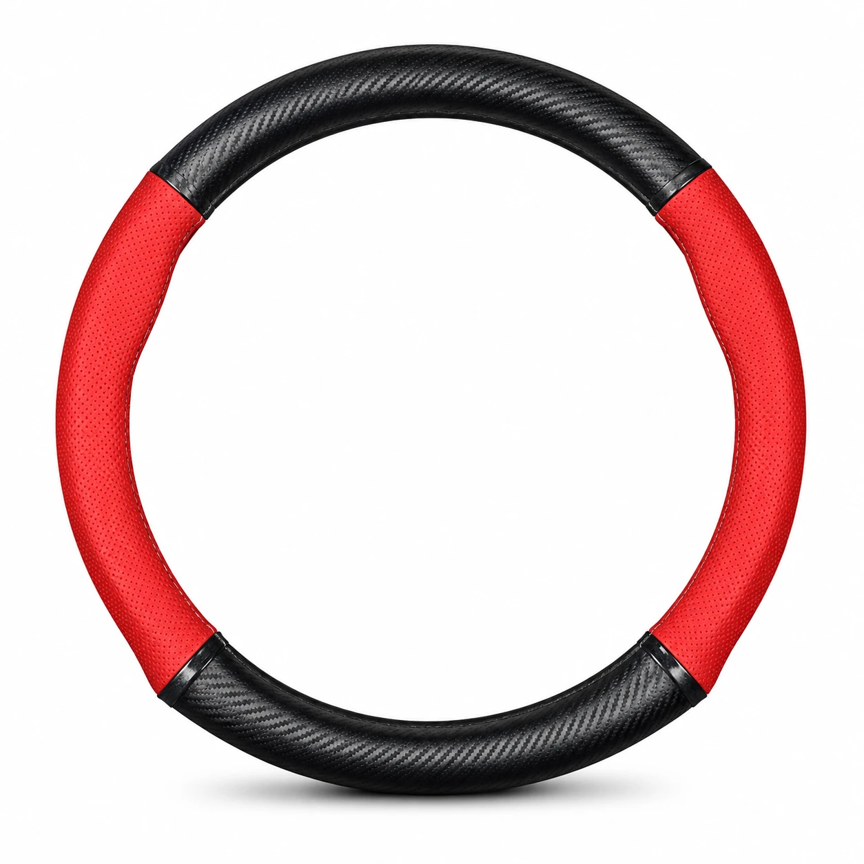 Leather & Carbon Truck Steering Wheel Cover - Gallery 1